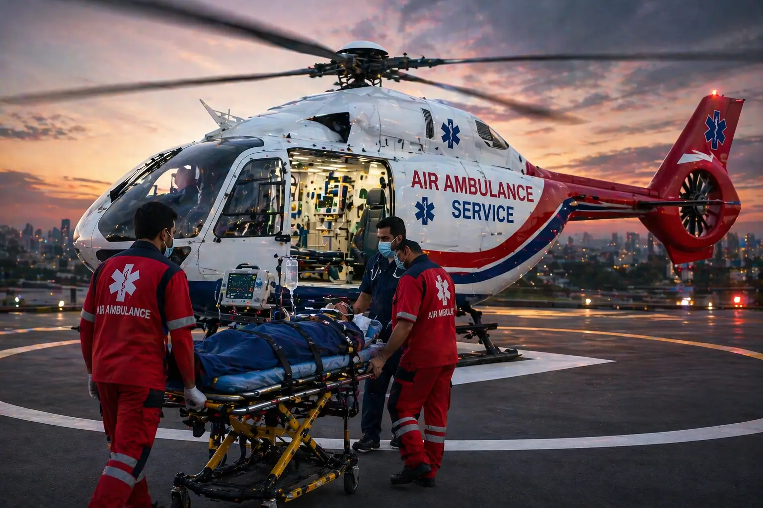 Air ambulance helicopter