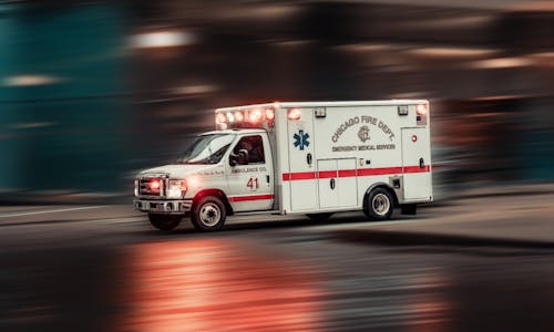 Basic ambulance road accident